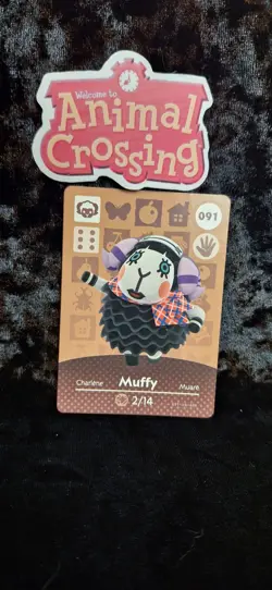 Animal Crossing Nintendo Amiibo Card Muffy #091 Regular Card Stock Authentic - Image 1
