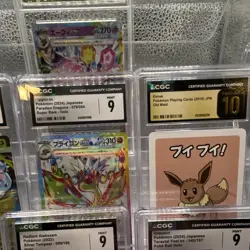 Graded Japanese/English Pokemon TCG 7-Card Lot: Espeon ex, Eevee, Glaceon - Image 3