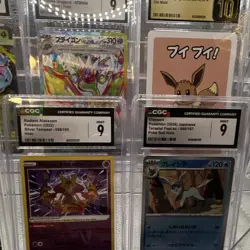 Graded Japanese/English Pokemon TCG 7-Card Lot: Espeon ex, Eevee, Glaceon - Image 4