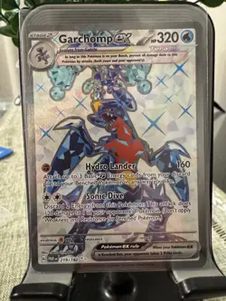 Pokemon Garchomp TCG EX Paradox Rift Holo Ultra Rare Full Art Card 219/182 - Image 1