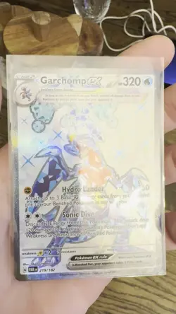 Pokemon Garchomp TCG EX Paradox Rift Holo Ultra Rare Full Art Card 219/182 - Image 2