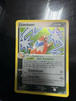 Crawdaunt 6/107 Holo Rare - EX Deoxys 2005 - Pokemon TCG Card LP - Image 1