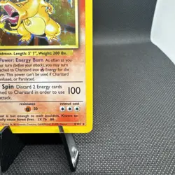 Base Set (Unlimited) Charizard #4/102 Pokemon Card - Image 3