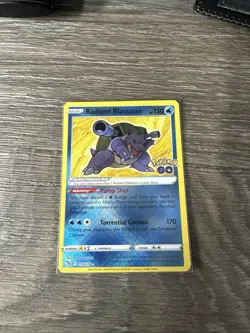 💥 Pokemon TCG Radiant Blastoise Holo Card Pokemon Go 018/078 2022 - Image 3