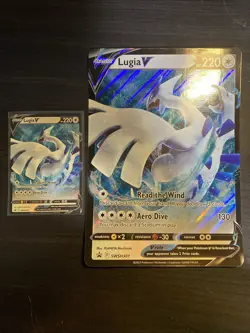 Pokemon TCG - Lugia V - SWSH301 - Black Star Promos Jumbo & Standard Size 2 Card - Image 1