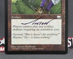 MTG Null Rod- Signed -Weatherlight Magic the Gathering Card #154 - Image 4