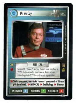 Star Trek TMP The Motion Pictures Dr McCoy 50R+ CCG BB Card - Image 1