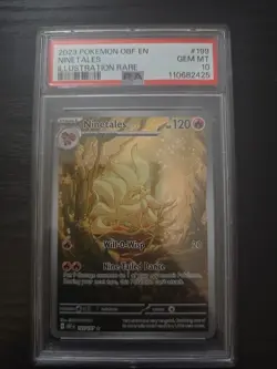 Ninetales 199/197 Illustration Rare Obsidian Flames PSA 10 GEM MINT Pokemon Card - Image 1