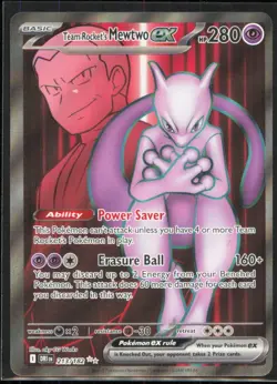 Team Rocket's Mewtwo ex 213/182 SV10: Destined Rivals Ultra Rare NM Pokemon TCG - Image 1