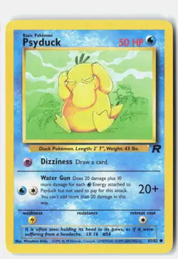 Psyduck 65/82 Common Team Rocket Pokemon Unlimited LP Mitsuhiro Arita - Image 1