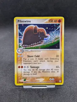 Piloswine 13/109 Pokemon Holo EX Team Rocket Returns Played - Image 1