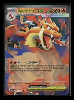 Mega Charizard Y ex 022/217 Ascended Heroes NM/M Pokemon - Image 1