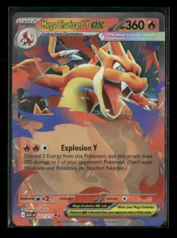 Mega Charizard Y ex 022/217 Ascended Heroes NM/M Pokemon - Image 1