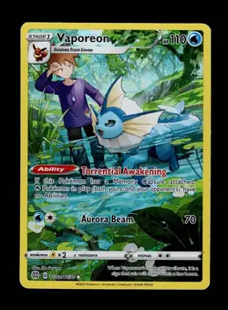 2022 Pokemon BRILLIANT STARS TRAINING GALLERY HOLO VAPOREON TG02/TG30 LP - Image 1