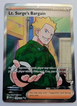 Pokemon: Lt. Surge's Bargain 170/132 Me01: Mega Evolution Holo -NM- - Image 1