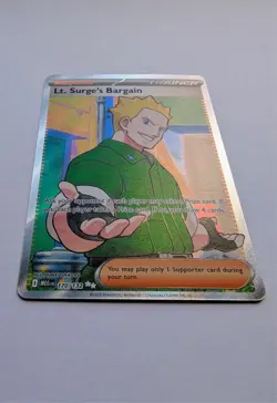 Pokemon: Lt. Surge's Bargain 170/132 Me01: Mega Evolution Holo -NM- - Image 3