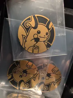 Pokemon Gold Raichu Mini Coin From 151 Chinese - Image 1
