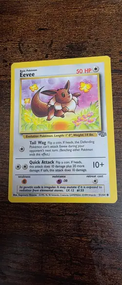 Eevee 51/64 Common Jungle Pokemon Near Mint - Image 1