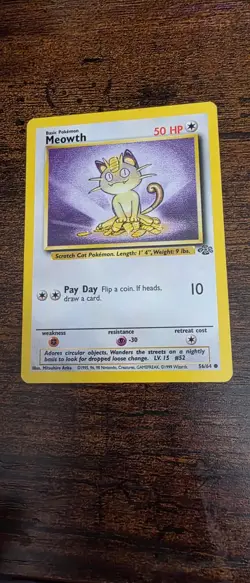Meowth 56/64 Common Jungle Pokemon Near Mint - Image 1