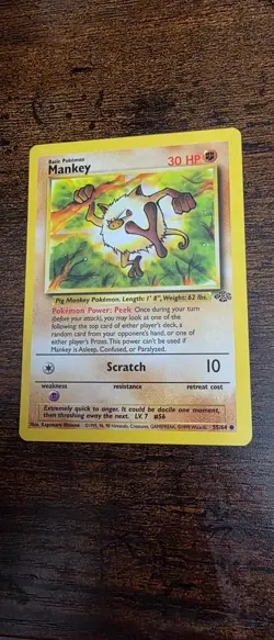 Mankey 55/64 Common Jungle Pokemon Near Mint - Image 1
