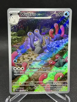 Wugtrio 224/091 Illustration Rare Paldean Fates Pokemon Holo - Image 1