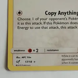 Pokemon Ditto 17/18 Detective Pikachu Holo Nm - Image 2