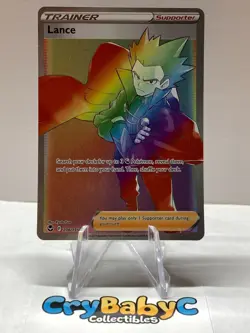 Pokemon Lance 206/195 Silver Tempest Sword & Shield SECRET RARE TRAINER - Image 1