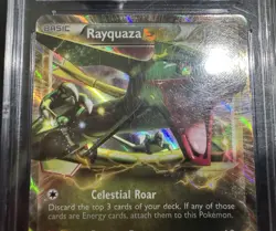 2016 Pokemon Dragons Exalted 85 RAYQUAZA EX CGC 8.5 NM MINT 🐲 45 Deg Holo Sheen - Image 5
