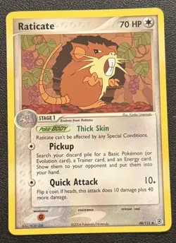 Raticate Uncommon FireRed & LeafGreen Pokemon 48/112 NM - Image 1