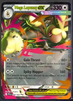 Mega Lopunny ex 084/094 (NM) - Phantasmal Flames - Double Rare - Image 1