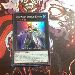 YuGiOh! - Evilswarm Exciton Knight CRBR-EN048 Super Rare 1st Edition Near Mint - Image 1