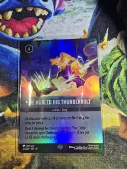 Disney lorcana Whispers In The Well He Hurled His Thunderbolt Epic HOLO NM/M 222 - Image 1