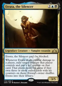 Etrata, the Silencer -Foil Light Play MTG Guilds of Ravnica - Image 1