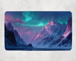 MTG Playmat | Icy Mountains Themed Playmat | Unofficial MTG Playmat - Image 1