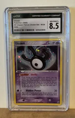 Unown W Holo Rare #W/28 CGC 8.5 Unseen Forces Pokemon - Image 1