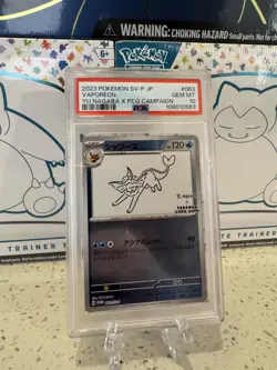 2023 POKEMON JAPANESE SV-P PROMO #063 VAPOREON PSA 10 - Image 1