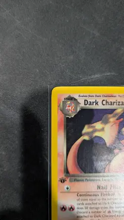 Pokemon TCG 1st Edition Dark Charizard 4/82 Team Rocket Holo Rare 2000 SWIRL- LP - Image 3