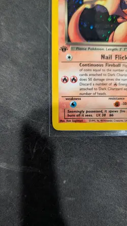 Pokemon TCG 1st Edition Dark Charizard 4/82 Team Rocket Holo Rare 2000 SWIRL- LP - Image 4