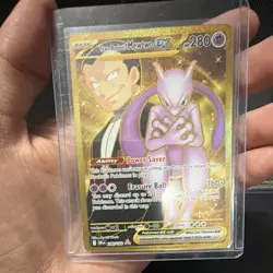 Pokemon Company Team Rocket's Mewtwo ex 240/182 Destined Rivals Hyper Rare Holo - Image 1