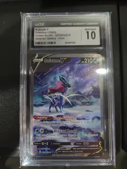 CGC 10 Suicune V GG38/GG70 Pokemon Crown Zenith Galarian Gallery Alt Art - Image 1
