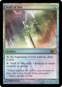 Staff of Nin - Foil - Launch Promo LP, English MTG Prerelease Cards - Image 1