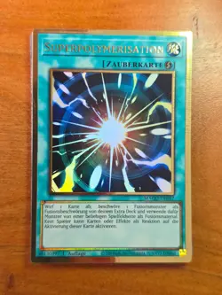 Yu-Gi-Oh! MAGO-DE047 Superpolymerisation Premium Gold Rare NM 1st - Image 1