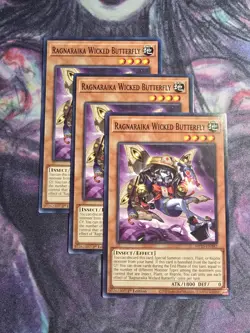 Yugioh! 3x Ragnaraika Wicked Butterfly MP25-EN382 Common 1st Ed NM - Image 1