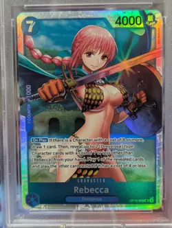 PSA 10 Rebecca Super Rare OP10-058 2025 One Piece Royal blood - Image 2
