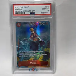 One Piece - Marco OP03-013 Alt Art SR - PSA 10 2023 English - Image 1