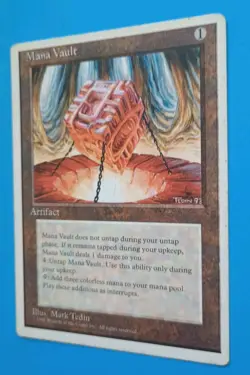 Magic the Gathering MTG Fourth (4th) Edition MANA VAULT Rare MP 1995 VINTAGE! - Image 2