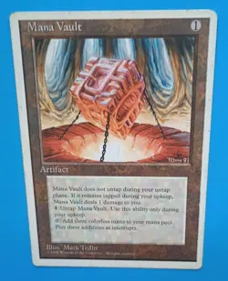 Magic the Gathering MTG Fourth (4th) Edition MANA VAULT Rare MP 1995 VINTAGE! - Image 3