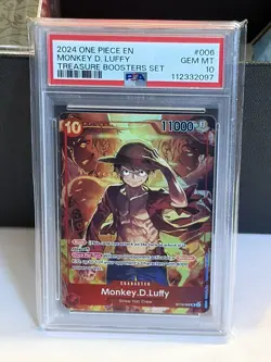 One Piece Monkey D. Luffy ST10-006 Treasure Booster Set Promo PSA 10 - Image 1