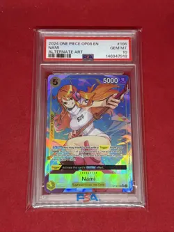 Nami OP08-106 SR Alt Art Two Legends OP-08 ONE PIECE English PSA 10 - Image 1