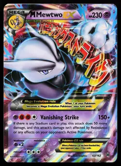 M Mewtwo EX 63/162 Holo BREAKthrough Pokemon Card - Image 1